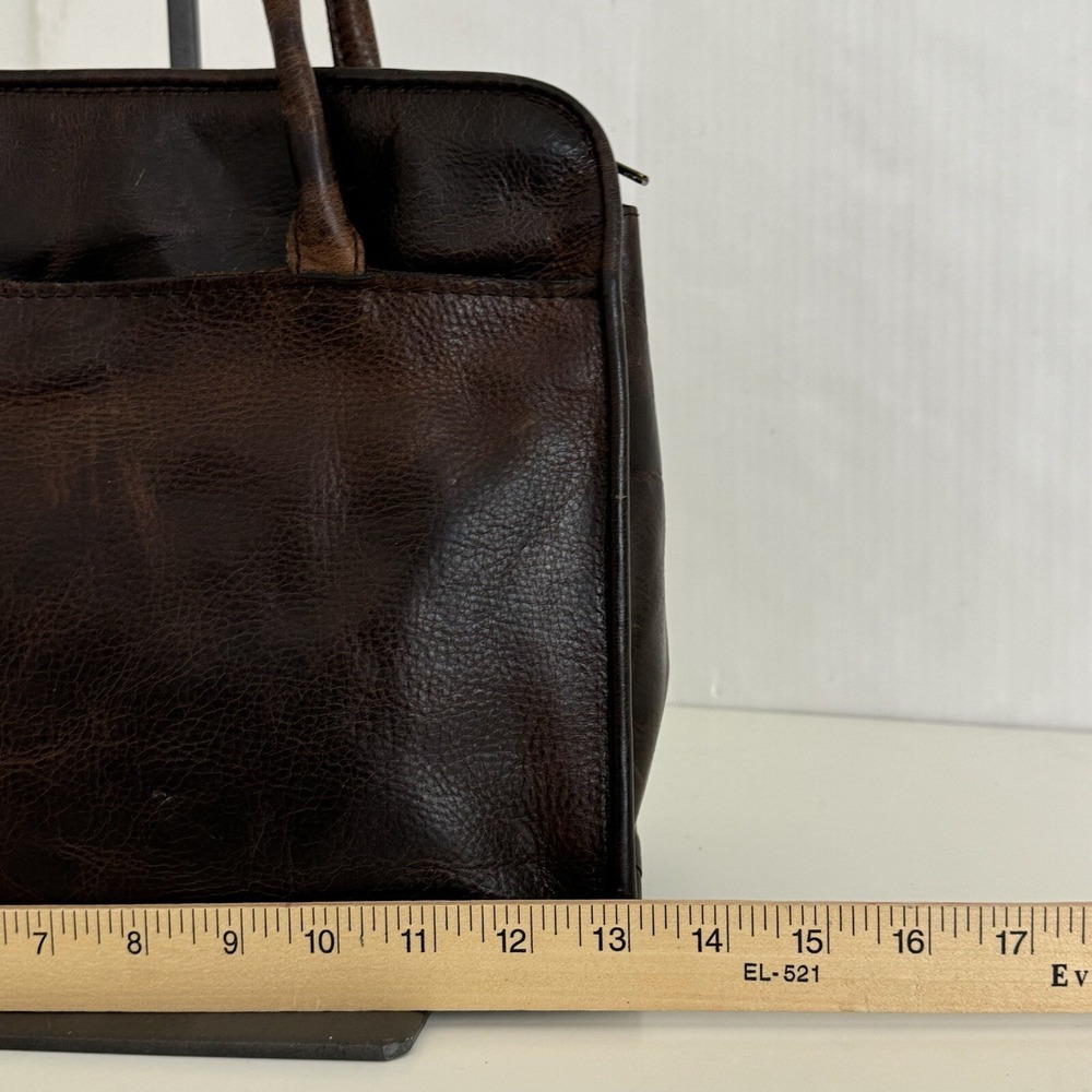 PATRICIA NASH Paris Tooled Leather Tassel Studded Satchel Bag Brown Boho Artisan - Picture 16 of 16